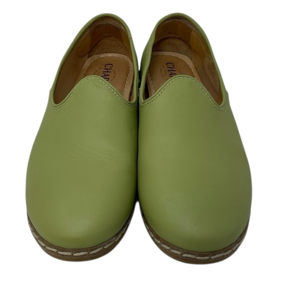 Charix Loafers Flats Green Slip-On Shoes Quality Leather Size 42